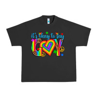 Pigment Black its okay to say gay Urban Heavy Tee - texasbilliewilder