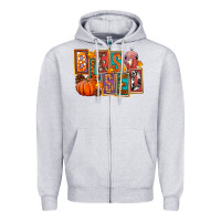 Heather Grey blessed thanksgiving Zipper Hoodie - FaDigitalArtStudio