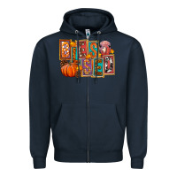 Navy blessed thanksgiving Zipper Hoodie - FaDigitalArtStudio
