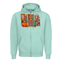 Seafoam blessed thanksgiving Zipper Hoodie - FaDigitalArtStudio