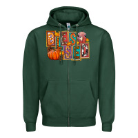 Sports Green blessed thanksgiving Zipper Hoodie - FaDigitalArtStudio