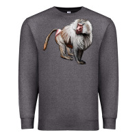 Charcoal Heather baboon Premium Sweatshirt - LillyAllenDesigns