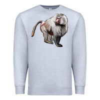 Heather Grey baboon Premium Sweatshirt - LillyAllenDesigns