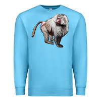 Ocean Blue baboon Premium Sweatshirt - LillyAllenDesigns