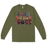 Army Green rescue all the dogs Long Sleeve Tee - Zillion Design Studio