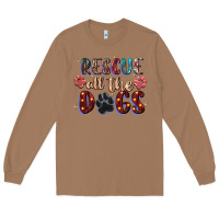 Toasted Coconut rescue all the dogs Long Sleeve Tee - Zillion Design Studio
