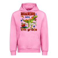 Fuchsia Pink roaring into 6th grade Urban Hoodie - BundleAndBundleShop