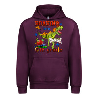 Mauve Wine roaring into 6th grade Urban Hoodie - BundleAndBundleShop