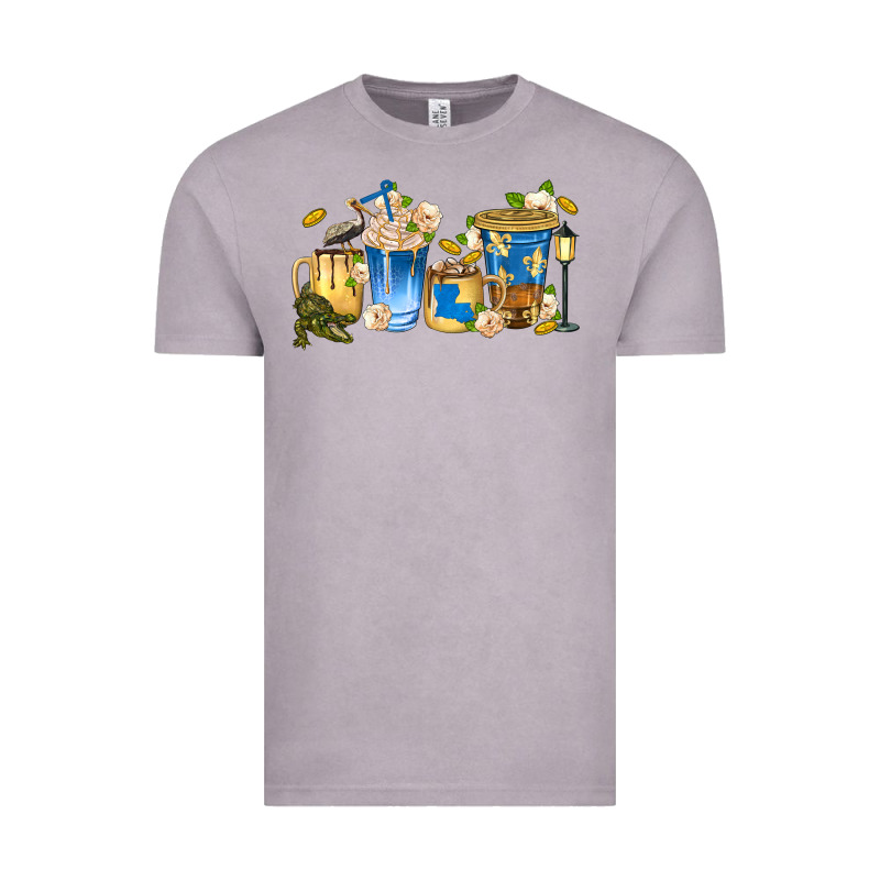Louisiana Coffee Cups Vintage Tee by texasbilliewilder | Teevron