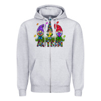 Heather Grey autism Gnome Zipper Hoodie - CowhideDigitalArt