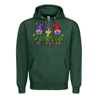Sports Green autism Gnome Zipper Hoodie - CowhideDigitalArt