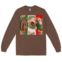 Chestnut Virgin Mary and San Judas Long Sleeve Tee - CTS Tumbler Store