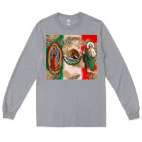 Heather Grey Virgin Mary and San Judas Long Sleeve Tee - CTS Tumbler Store