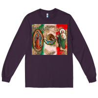 Plum Virgin Mary and San Judas Long Sleeve Tee - CTS Tumbler Store