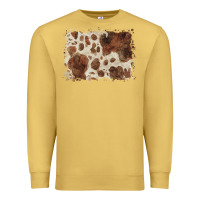 Antique Gold cowhide background Premium Sweatshirt - BarkalooDesign