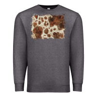 Charcoal Heather cowhide background Premium Sweatshirt - BarkalooDesign