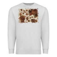 Dove Grey cowhide background Premium Sweatshirt - BarkalooDesign