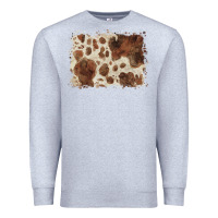 Heather Grey cowhide background Premium Sweatshirt - BarkalooDesign