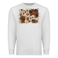 Oatmeal Heather cowhide background Premium Sweatshirt - BarkalooDesign