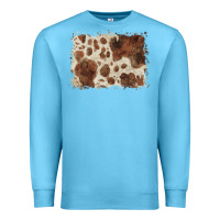 Ocean Blue cowhide background Premium Sweatshirt - BarkalooDesign