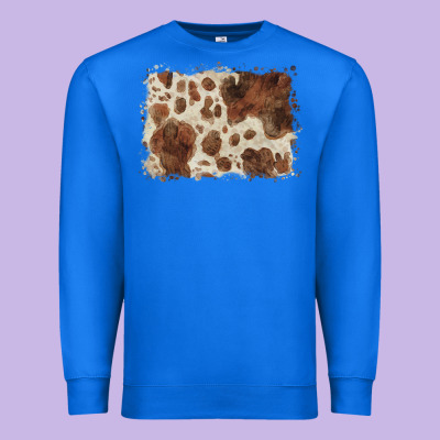 Cowhide Background Premium Sweatshirt Designed By Barkaloodesign