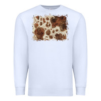 White cowhide background Premium Sweatshirt - BarkalooDesign