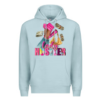 Blue Mist lady hustler afro high heels Premium Hoodie - NancyCooperArtShop