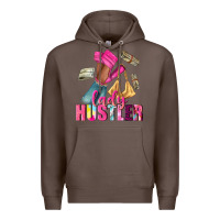 Coffee lady hustler afro high heels Premium Hoodie - NancyCooperArtShop