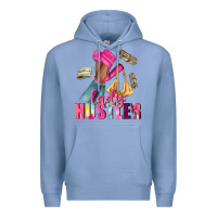 Colony Blue lady hustler afro high heels Premium Hoodie - NancyCooperArtShop