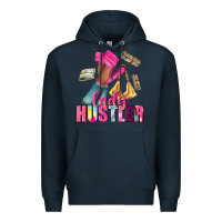 Navy lady hustler afro high heels Premium Hoodie - NancyCooperArtShop