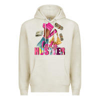 Oatmeal Heather lady hustler afro high heels Premium Hoodie - NancyCooperArtShop