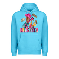 Ocean Blue lady hustler afro high heels Premium Hoodie - NancyCooperArtShop