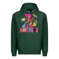 Sports Green lady hustler afro high heels Premium Hoodie - NancyCooperArtShop