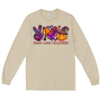 Mushroom peace love halloween Long Sleeve Tee - AdoDesignShop