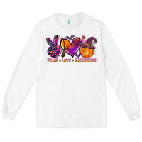 White peace love halloween Long Sleeve Tee - AdoDesignShop
