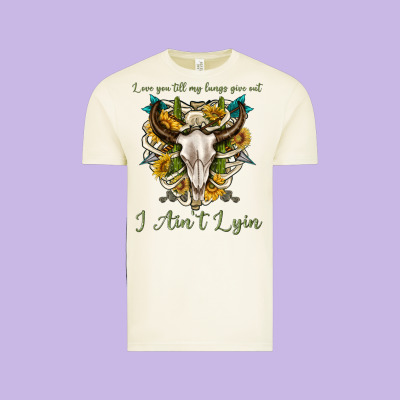 Love You Till My Lungs Give Out I Aint Lying Vintage Tee Designed By Texasbilliewilder