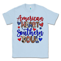 Dusty Blue American heart southern soul Classic Tee - Neo Western