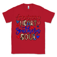 Red American heart southern soul Classic Tee - Neo Western