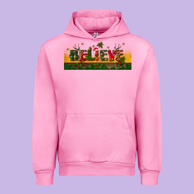 Christmas Believe Urban Hoodie Designed By Bundleandbundleshop