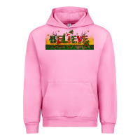 Fuchsia Pink christmas believe Urban Hoodie - BundleAndBundleShop