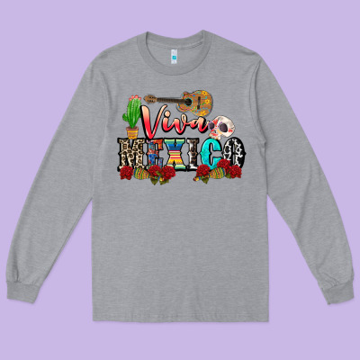 Viva Mexico Long Sleeve Tee Designed By Cts Tumbler Store