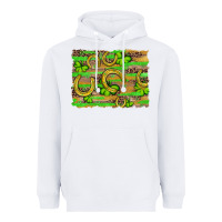 White horseshoe shamrock leopard wood glitter background Heavyweight Hoodie - Artiststas