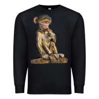 Black Baby Baboon Illustrations Premium Sweatshirt - LillyAllenDesigns