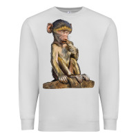 Dove Grey Baby Baboon Illustrations Premium Sweatshirt - LillyAllenDesigns