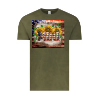 Vintage Olive patriotic mini  tumbler Vintage Tee - BarkalooDesign