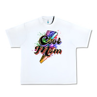 White cool mom Urban Heavy Tee - Zillion Design Studio