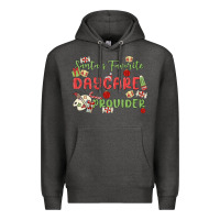 Charcoal Heather santa's favorite daycare provider Premium Hoodie - MaliasSmallBusiness