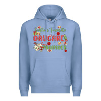 Colony Blue santa's favorite daycare provider Premium Hoodie - MaliasSmallBusiness