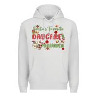 Dove Grey santa's favorite daycare provider Premium Hoodie - MaliasSmallBusiness