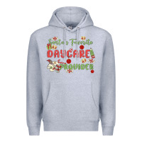 Heather Grey santa's favorite daycare provider Premium Hoodie - MaliasSmallBusiness